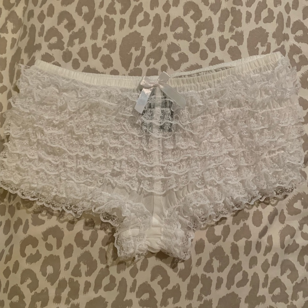 white lace lingerie, never worn, one size